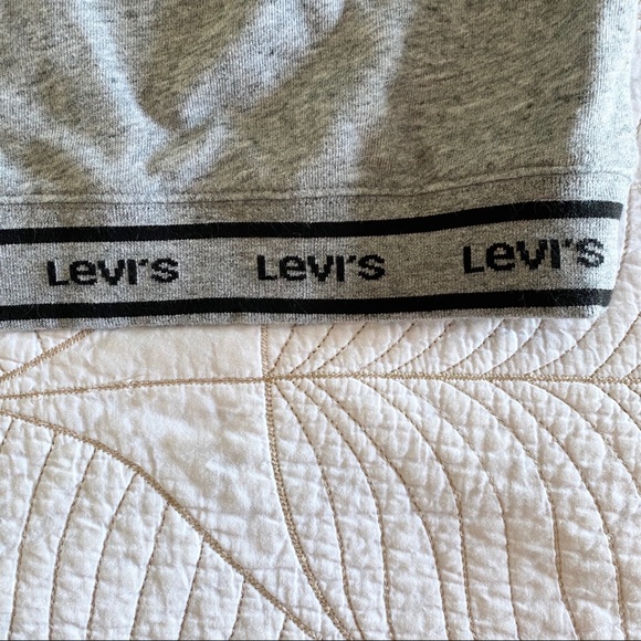 2/$30🍑 LEVI’S Grey Cropped Crewneck - Picture 3 of 4